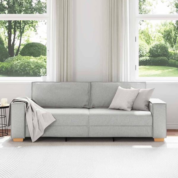 vidaXL 3-Sitzer-Sofa Wolkengrau 180 cm Stoff
