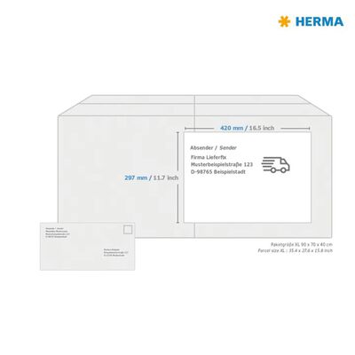HERMA Outdoor-Etiketten A3 297x420 mm 40 Blätter Weiß