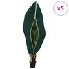 vidaXL Frostschutzpflanzenfleeceabdeckungen 5 pcs Grün 1,55 x 1 m
