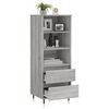 vidaXL Highboard Grau Sonoma 40x36x110 cm Holzwerkstoff