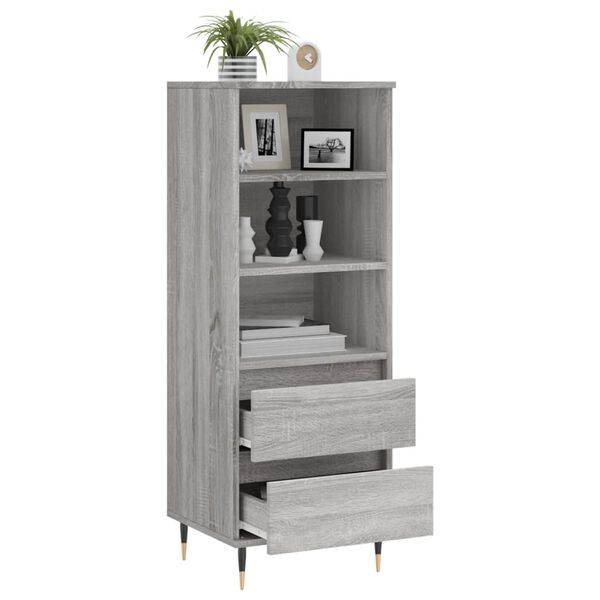 vidaXL Highboard Grau Sonoma 40x36x110 cm Holzwerkstoff