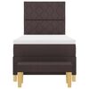vidaXL Boxspringbett mit Matratze Dunkelbraun 90 x 200 cm Stoff