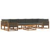 vidaXL Outdoor-Sofagarnitur mit Kissen 8 pcs Natur und Anthrazit