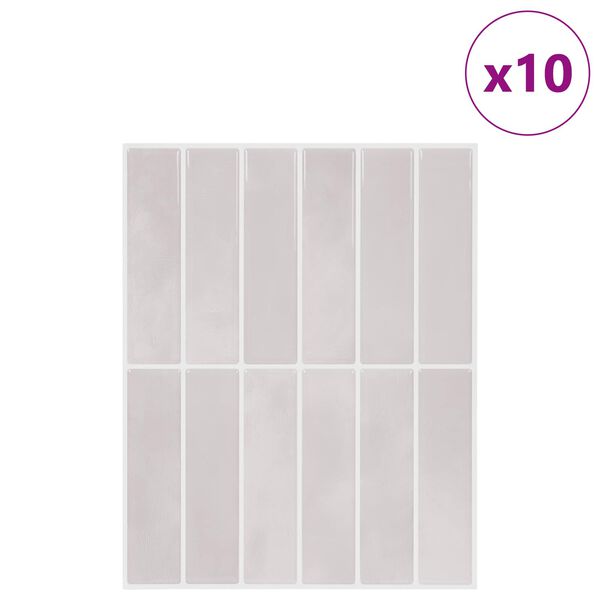 vidaXL Rechteckige Fliese 10 pcs Beige 29 x 23 x 0,08 cm