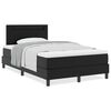 vidaXL Boxspringbett mit Matratze Schwarz 120 x 200 cm Kunstleder