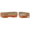 vidaXL Garten-Lounge-Set 33 stk. Wachsbraun Massives Kiefernholz