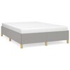 vidaXL Bettgestell ohne Matratze Hellgrau 140x190 cm Stoff