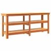 vidaXL Werkbank mit Regal 181,5 x 50 x 80 cm Massives Kiefernholz