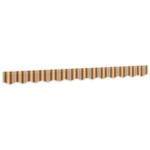 vidaXL Markisenvolant Gelb und Grau Gestreift 300 cm