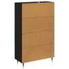 vidaXL Highboard Schwarz Eichen-Optik 69,5 x 31 x 115 cm Holzwerkstoff