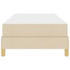 vidaXL Boxspringbett mit Matratze Creme 90 x 200 cm Stoff