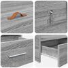 vidaXL Aufbewahrungsbettgestell Graues Sonoma 200 x 200 cm