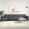 vidaXL Schlafsofa in L-Form Dunkelgrau 275x140x70 cm Samt
