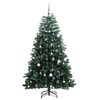 vidaXL K&uuml;nstlicher Weihnachtsbaum Klappbar 300 LEDs & Kugeln 180 cm