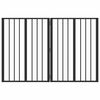 vidaXL Hundetor 2 pcs Schwarz 60 x 80 cm Verzinkter Stahl