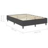 vidaXL Boxspring-Bettgestell Grau Stoff 160x200 cm