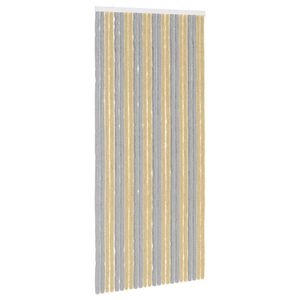 vidaXL Insektenschutzvorhang Chenille Grau und Beige 100 x 220 cm