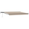 vidaXL Manueller Markisenrahmen mit LEDs Beige und Anthrazit 4 &times; 3,5 m