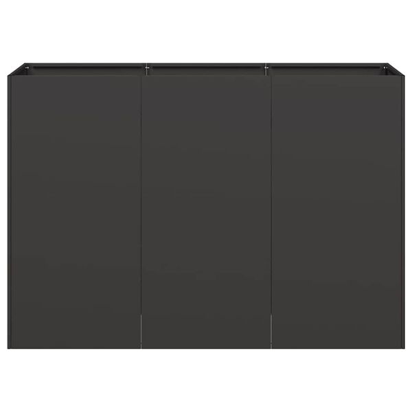 vidaXL Pflanzk&uuml;bel Schwarz 120x40x80 cm Kaltgewalzter Stahl