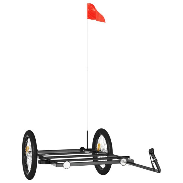 vidaXL Fahrradanhänger Schwarz 135x68x37 cm Eisen