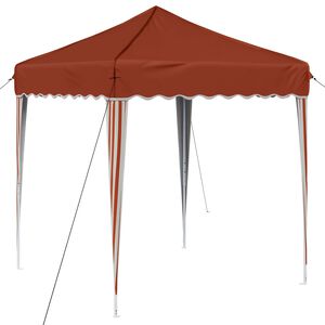vidaXL Pop-up Partyzelt 195 x 195 x 245 cm Terrakotta Oxford-Stoff