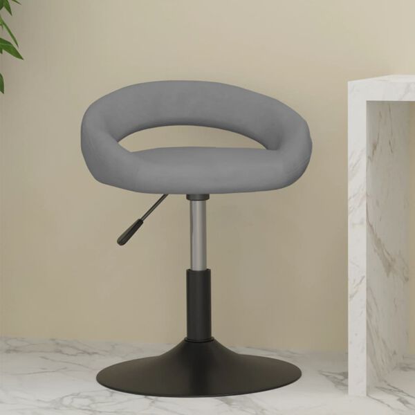 vidaXL Barhocker Hellgrau Samt