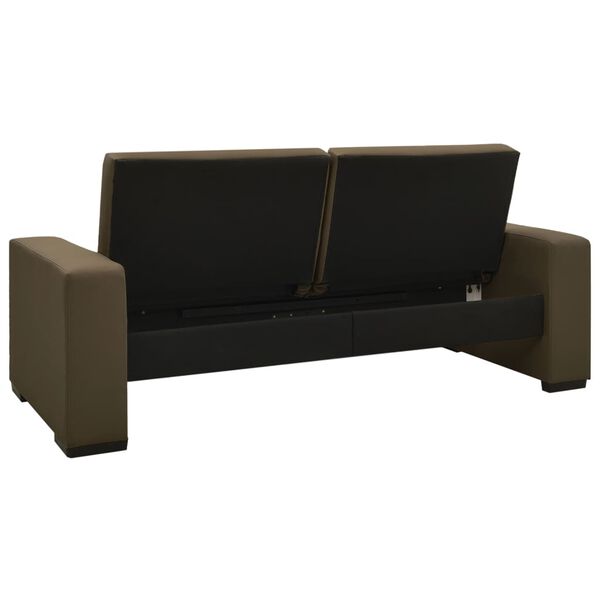 vidaXL Schlafsofa Braun Kunstleder