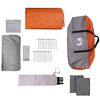 vidaXL Familienzelt mit Dach Grau und Orange 576 x 325 x 213 cm