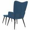 vidaXL Relaxsessel mit Hocker Blau Stoff