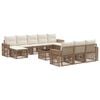vidaXL Gartensofa-set 11 pcs Beige und Cremewei&szlig; Poly-Rattan