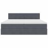 vidaXL Aufbewahrungsbett mit Matratze Dunkelgrau 100 x 200 cm