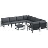vidaXL Gartensofa-set 9 stk. Schwarz Stahl