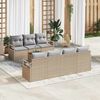 vidaXL Gartensofa-set 8 pcs Beige und Hellgrau Poly-Rattan