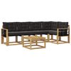 vidaXL Outdoor-Sofagarnitur 6 stk. Wei&szlig; und Schwarz