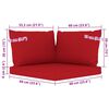 vidaXL 8-tlg. Garten-Lounge-Set mit Kissen in Rot