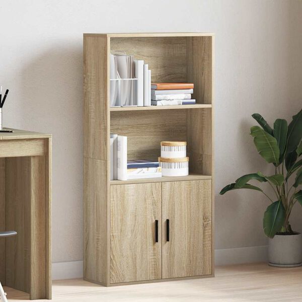 vidaXL B&uuml;cherregal Sonoma-Eiche 60x24x120 cm Holzwerkstoff