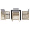 vidaXL Garten Essgruppe 5 pcs Beige Poly-Rattan