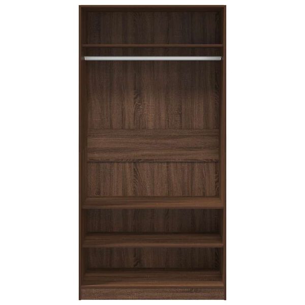 vidaXL Kleiderschrank Braun Eiche-Optik 100x50x200 cm Holzwerkstoff
