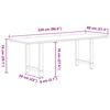 vidaXL Esstisch Hellbraun 220x80x74 cm Massivholz Eiche Rechteckig