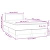vidaXL Boxspringbett mit Matratze & LED Schwarz 120x190 cm Samt