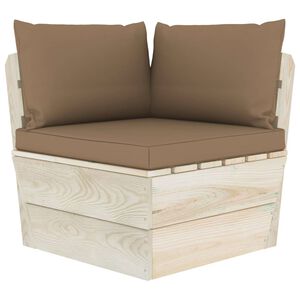 vidaXL Garten-Paletten-Ecksofa mit Kissen Impr&auml;gniertes Fichtenholz