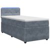 vidaXL Boxspringbett mit Matratze Dunkelgrau 90 x 190 cm Samt