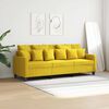 vidaXL 3-Sitzer-Sofa Hellgelb 180 cm Stoff