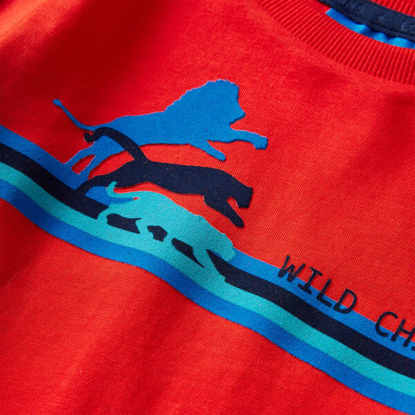 Kinder-Langarmshirt Rot 128