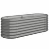 vidaXL Hochbeet Verzinkter Stahl 114x40x36 cm Grau