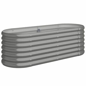 vidaXL Hochbeet Verzinkter Stahl 114x40x36 cm Grau