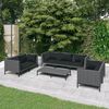 vidaXL 8-tlg. Garten-Lounge-Set mit Kissen Poly Rattan Dunkelgrau
