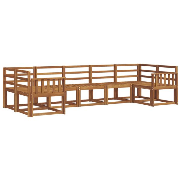 vidaXL Outdoor-Sofagarnitur 7 pcs Natur Massivholz Akazie