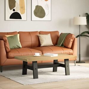vidaXL Couchtisch NOAIN Schwarz 119 x 60 x 40 cm Massives Kiefernholz
