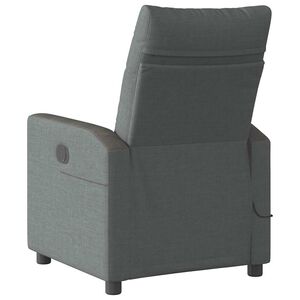 vidaXL Massagesessel Elektrisch Dunkelgrau Stoff